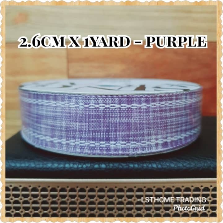 1yard 2.6cm Wide Christmas Plaid Grid Printed Grosgrain Ribbon For Gift Wrapping home Wedding Decoration (2905L) - Image 6