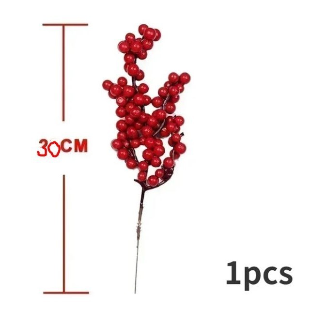 Artificial Christmas Red Berries Multi Type Foam Berries Branches For Christmas DIY Wreath Supply Xmas Tree Decor(2098L) - Image 16