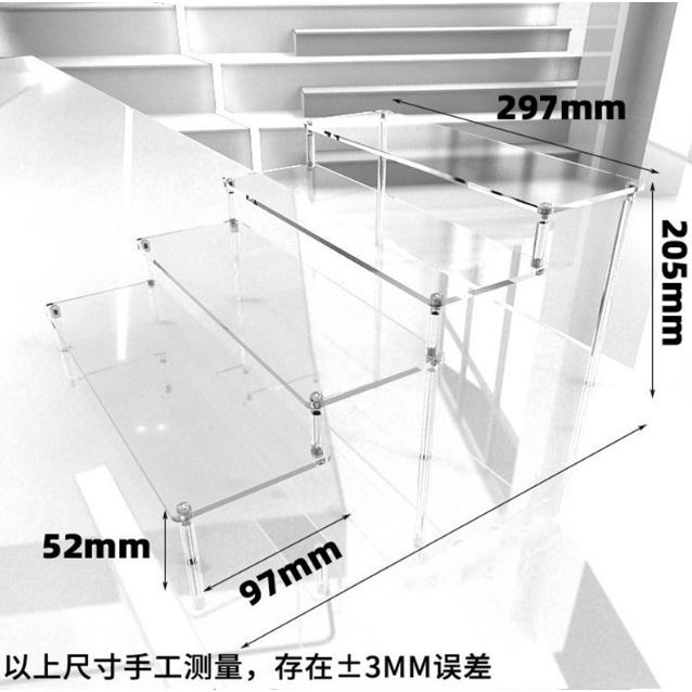 1pc Acrylic Display Stand Transparent Multi-Layer Hand-Done Blind Box Table Ladder Storage Shelf Collection (2887L) - Image 10
