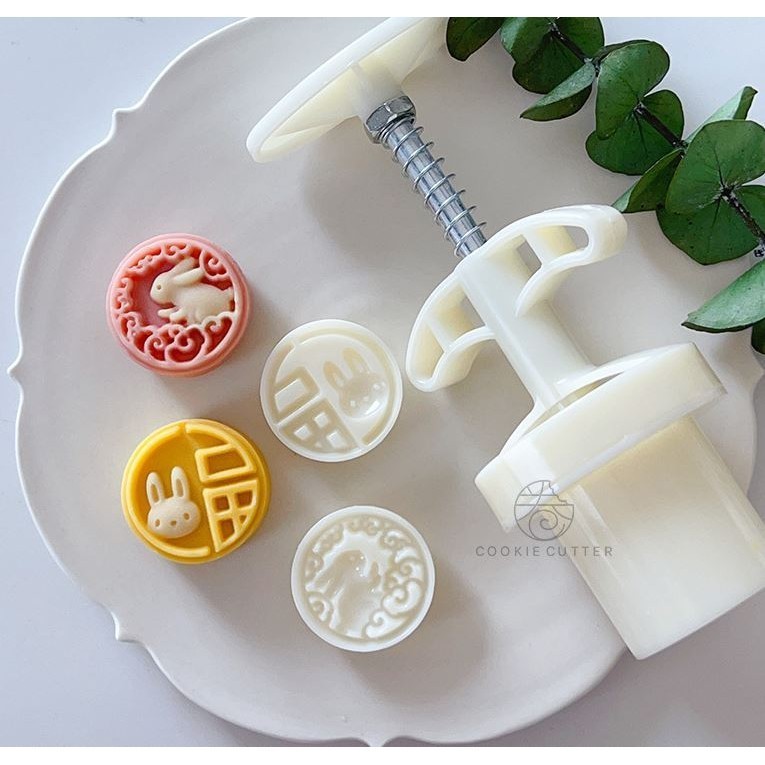 20g Round Creative Mid-Autumn Festival Mooncake Mold Mini bunny Pattern Pastry Stamp迷你圆形福兔中秋节月饼模具mini小兔子祥云山(2917L)