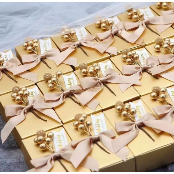 5Pcs Mini Artificial Berries Gold Silver Stamen Fake Flowers For Wedding Wreath Gift Packing Party DIY Decor (2900L) - Image 2