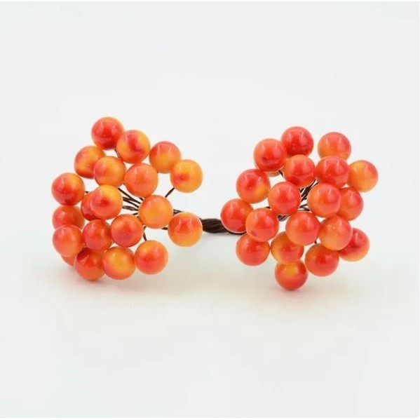 20pcs/40head Pearl Double Head Berries Mini Fake Fruit Berries Red Cherry Flower Bouquet Stamen Christmas Decor(2899L) - Image 10