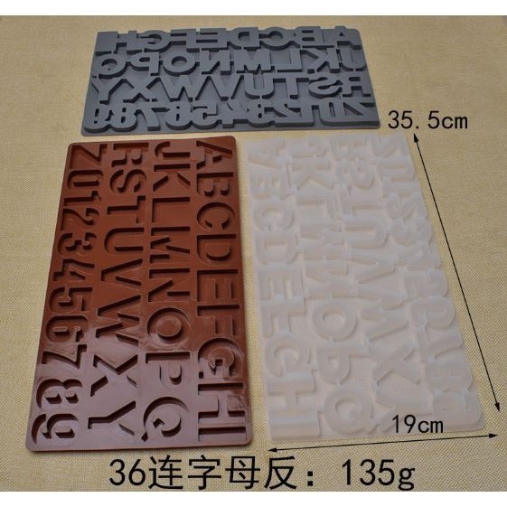 Silicone Chocolate Mold 26 Letter Number 3D Chocolate Baking Tools Non-stick Silicone Cake Mold Jelly DIY(2928L) - Image 12