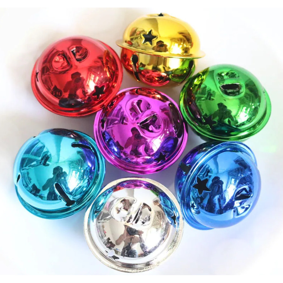 1pcs Five-Point Star Christmas Bells Christmas Jingle Bell With Ribbon Mini Shiny Rattle Bells Christmas tree(2892L) - Image 3