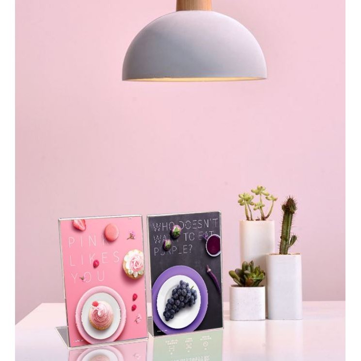 A4 2mm Desktop Ornament Table Decor Transparent Payment Card Rack Pulling & Drawing Photo Picture Display Stand (2888L) - Image 7