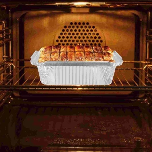 5pcs Packing Box Single Use Foil Liners Food Containers with Lids Aluminum Pie Pans Baking Cake Boxes(2902L) - Image 5