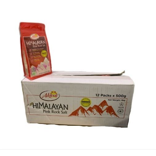 500g Akasa Himalayan Pink Rock Salt (Pouch) (2895L) - Image 3