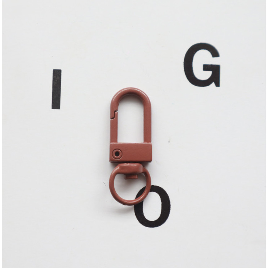 1pc Metal Lobster Clasp Hook Keyring Colored Rotating Keychain Buckle For DIY Jewelry Making Key Ring U型门扣旋转钥匙扣挂件(2499L) - Image 15