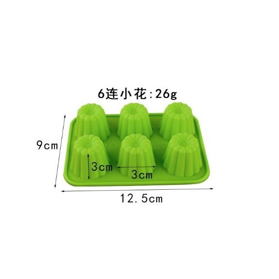 6-Cavity Silicone Cake Mold Creative Baking Cake Dessert DIY Jelly Incense Candle Gypsum Mould Cupcake Access(2929L) - Image 8