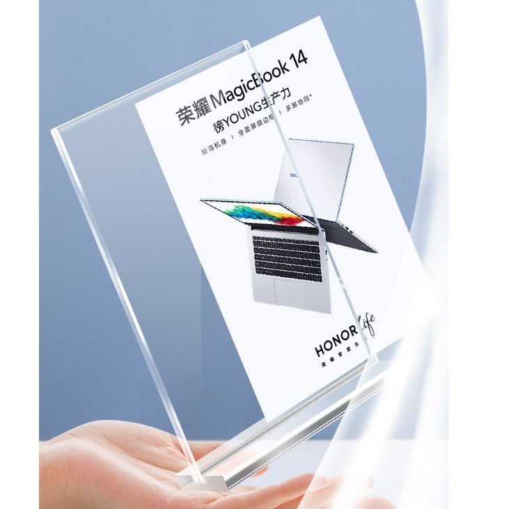 1pc Acrylic Desktop Display Frame Table Card Sign Collection Photo Protection Holder Magnetic Display Stand(2889L) - Image 3