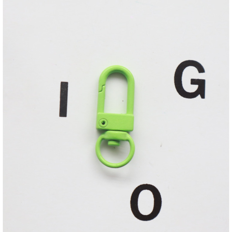 1pc Metal Lobster Clasp Hook Keyring Colored Rotating Keychain Buckle For DIY Jewelry Making Key Ring U型门扣旋转钥匙扣挂件(2499L) - Image 11