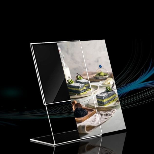 A4 2mm Desktop Ornament Table Decor Transparent Payment Card Rack Pulling & Drawing Photo Picture Display Stand (2888L) - Image 5