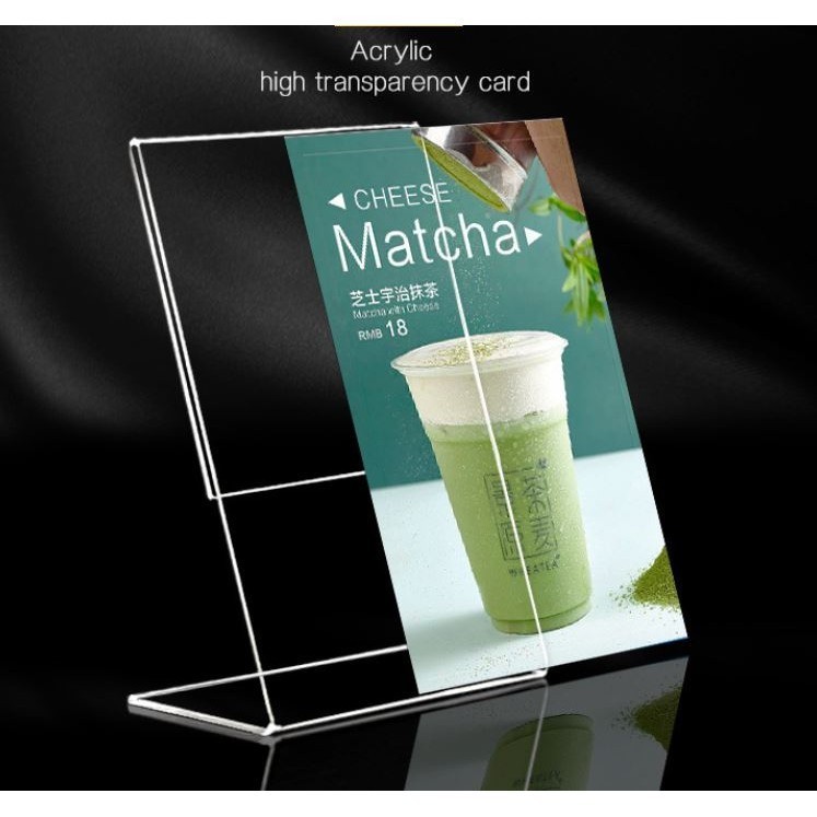 A4 2mm Desktop Ornament Table Decor Transparent Payment Card Rack Pulling & Drawing Photo Picture Display Stand (2888L)