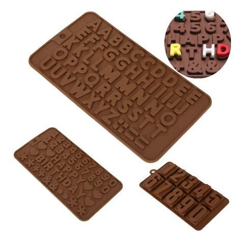 Silicone Chocolate Mold 26 Letter Number 3D Chocolate Baking Tools Non-stick Silicone Cake Mold Jelly DIY(2928L) - Image 2