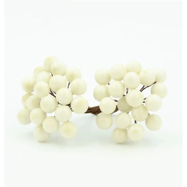 20pcs/40head Pearl Double Head Berries Mini Fake Fruit Berries Red Cherry Flower Bouquet Stamen Christmas Decor(2899L) - Image 13