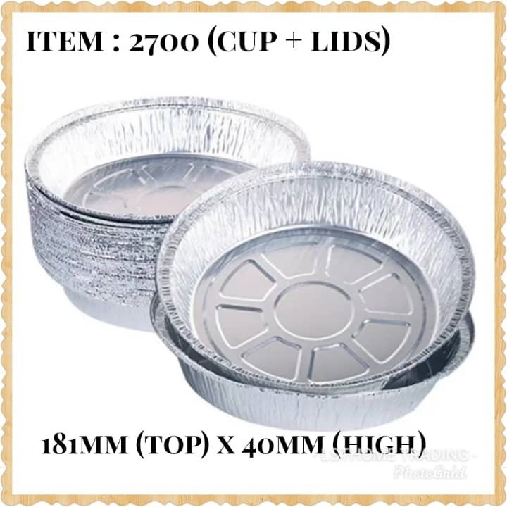 5Pcs Disposable Foil Pans Round Foil with Lids Pie Pans For Air Fryer Baking Cooking Storage Baking Foil Tray (2904L) - Image 9