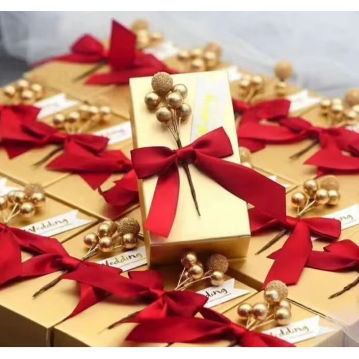 5Pcs Mini Artificial Berries Gold Silver Stamen Fake Flowers For Wedding Wreath Gift Packing Party DIY Decor (2900L)