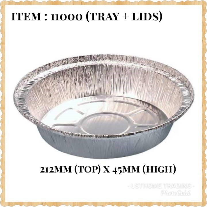5Pcs Disposable Foil Pans Round Foil with Lids Pie Pans For Air Fryer Baking Cooking Storage Baking Foil Tray (2904L) - Image 11