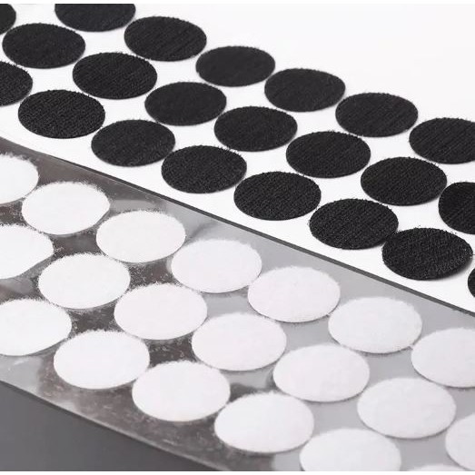10/20mm Disc Nylon Adhesive Strong Glue Sticker Round Coins Hook and Loop Tape (2910L) - Image 2