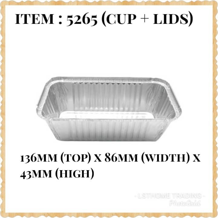 5pcs Packing Box Single Use Foil Liners Food Containers with Lids Aluminum Pie Pans Baking Cake Boxes(2902L) - Image 6