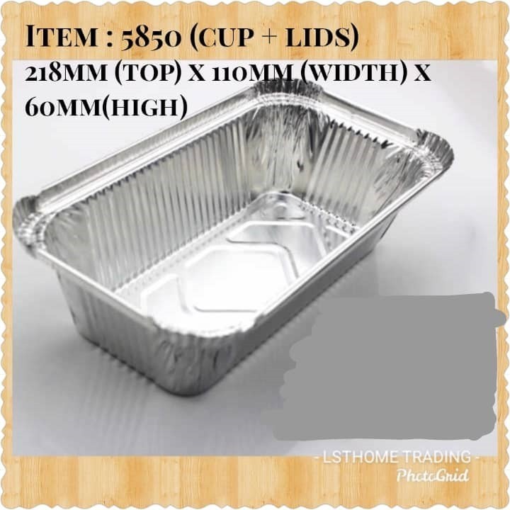5pcs Packing Box Single Use Foil Liners Food Containers with Lids Aluminum Pie Pans Baking Cake Boxes(2902L) - Image 8