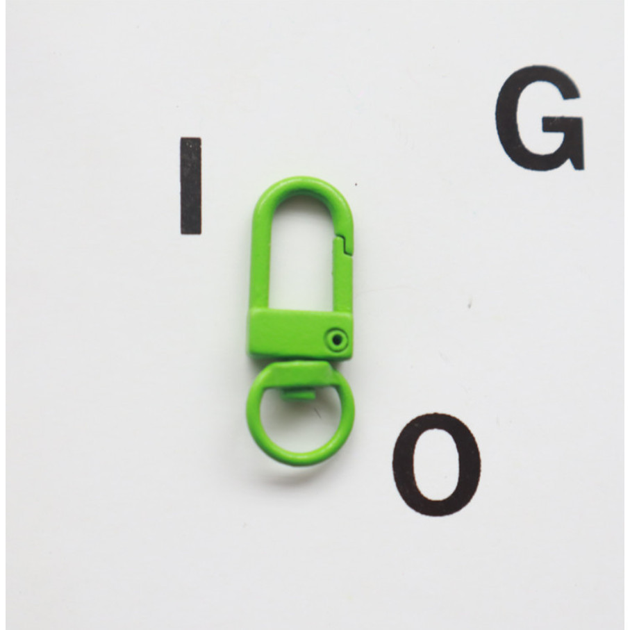 1pc Metal Lobster Clasp Hook Keyring Colored Rotating Keychain Buckle For DIY Jewelry Making Key Ring U型门扣旋转钥匙扣挂件(2499L) - Image 12