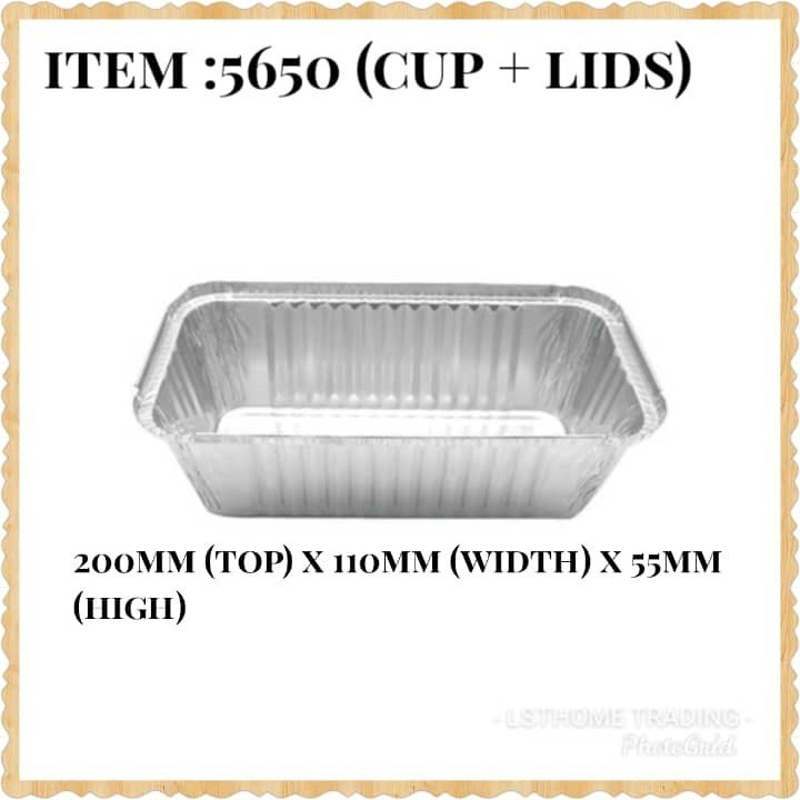 5pcs Packing Box Single Use Foil Liners Food Containers with Lids Aluminum Pie Pans Baking Cake Boxes(2902L) - Image 7
