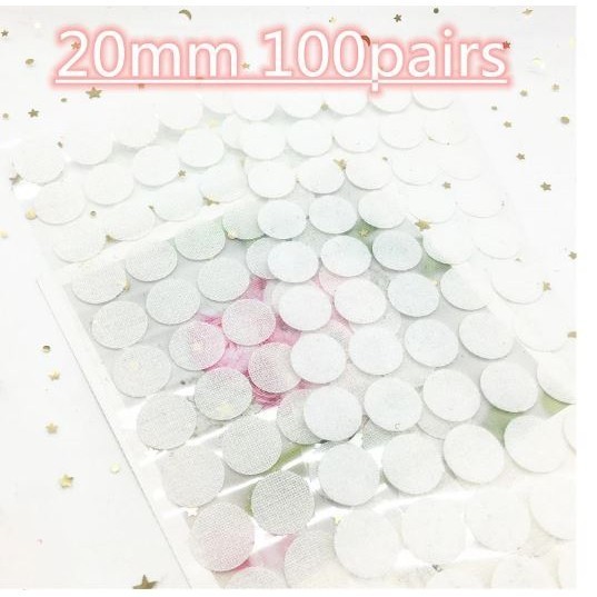 10/20mm Disc Nylon Adhesive Strong Glue Sticker Round Coins Hook and Loop Tape (2910L) - Image 12