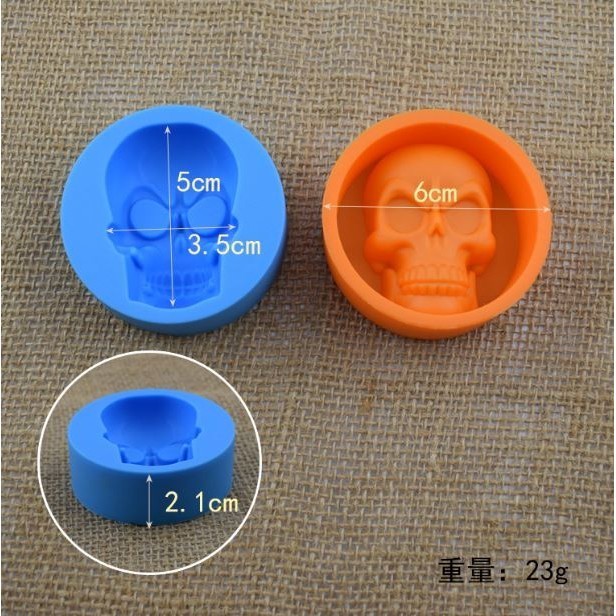 3D Skull Silicone Ice Mold Chocolate Fondant Cake Pop Mold Baking Tool Kitchen Gadgets DIY Halloween Party Access(2940L) - Image 3