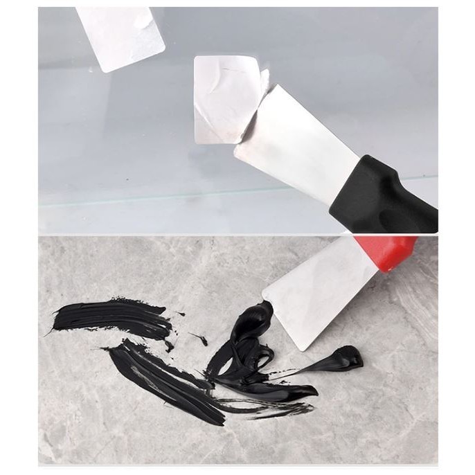 1pc Stainless Steel Straight Curved Shovel Putty Scraper Set Construction Tools Industrial Cleaning Wall Tools(2983L) - Image 3