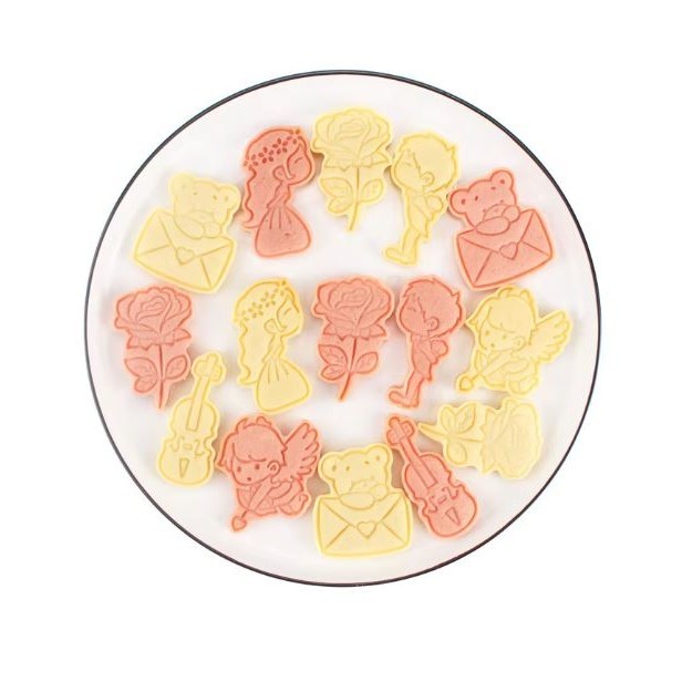 New Valentine's Day Wedding Biscuit Mold Cupid Love Bear Rose Wing Shape Cookie Cutter DIY Pudding Chocolate Tool(3016L) - Image 4