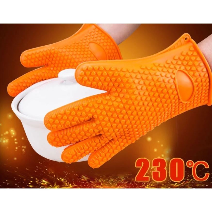 Baking Silicone Microwave Oven Gloves BBQ Grill Gloves Heat Resistant Oven Mitts Kitchen Gadgets Kitchen Access(2939L) - Image 2