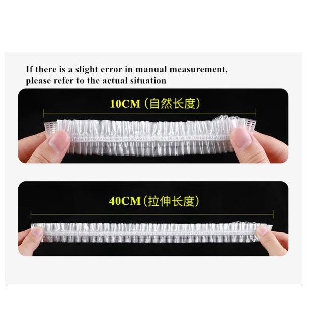 100pcs Disposable Food Cover Plastic Wrap Elastic Food Lids For Fruit Bowls Cups Caps Storage Kitchen Fresh 浴帽 (2990L) - Image 8