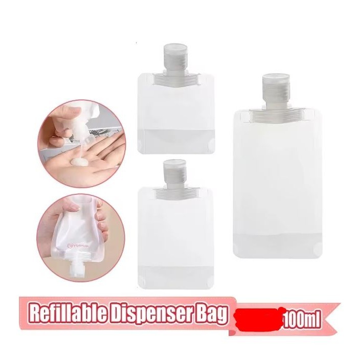 2pcs Travel Lotion Body Wash Shampoo Split Bag 100ml Portable Facial Cleanser Travel Disposable Cosmetic 分装袋 (2991L) - Image 3