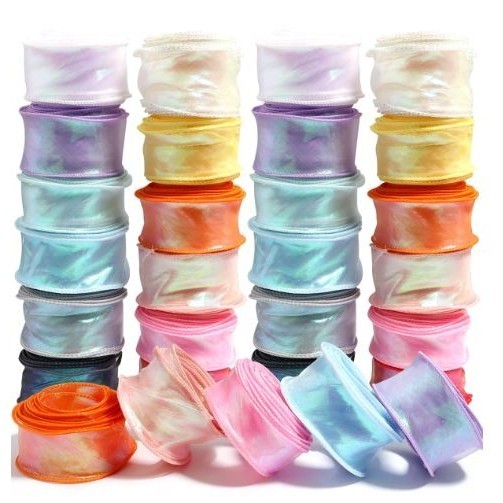 4cm/10 yards Fancy Fishtail Ribbon DIY Headpiece Hair Bow Flower Wrap Bouquet wave yarn gift wrap(2963L) - Image 5