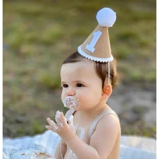 Ins Crown Happy Birthday Hat for Kids Durable Felt Fabric Celebration Headband Decorations Baby Birthday Party(2965L) - Image 3