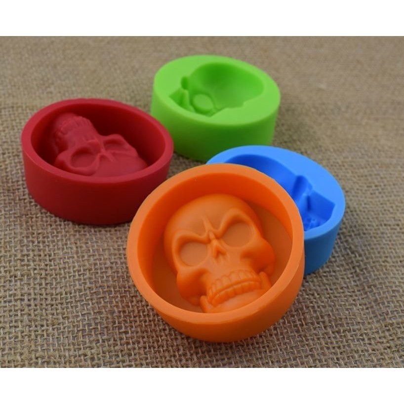 3D Skull Silicone Ice Mold Chocolate Fondant Cake Pop Mold Baking Tool Kitchen Gadgets DIY Halloween Party Access(2940L) - Image 4