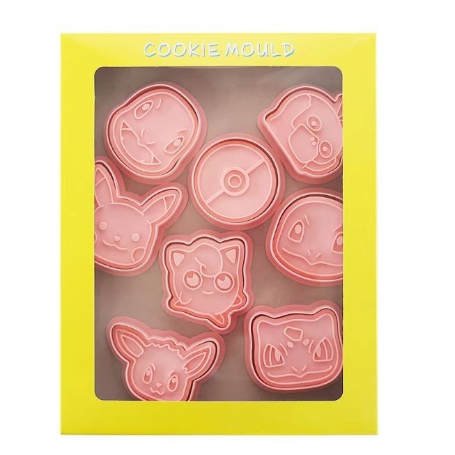 8pcs/Set Pokemon Pikachu Cookie Mould 3D Pressable Biscuit Mold Kitchen Baking Supplies Cartoon Anime Baking Tool(3012L) - Image 5