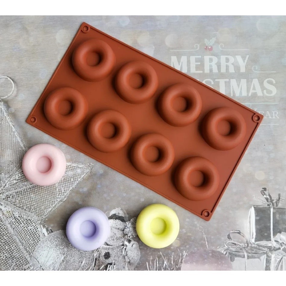 6/8 Holes Donut Silicone Cupcake Baking Mold Cake Pans Biscuit Cookie Doughnut DIY Mold 食品级耐高温硅胶6/8连甜甜圈(3022-335L) - Image 4