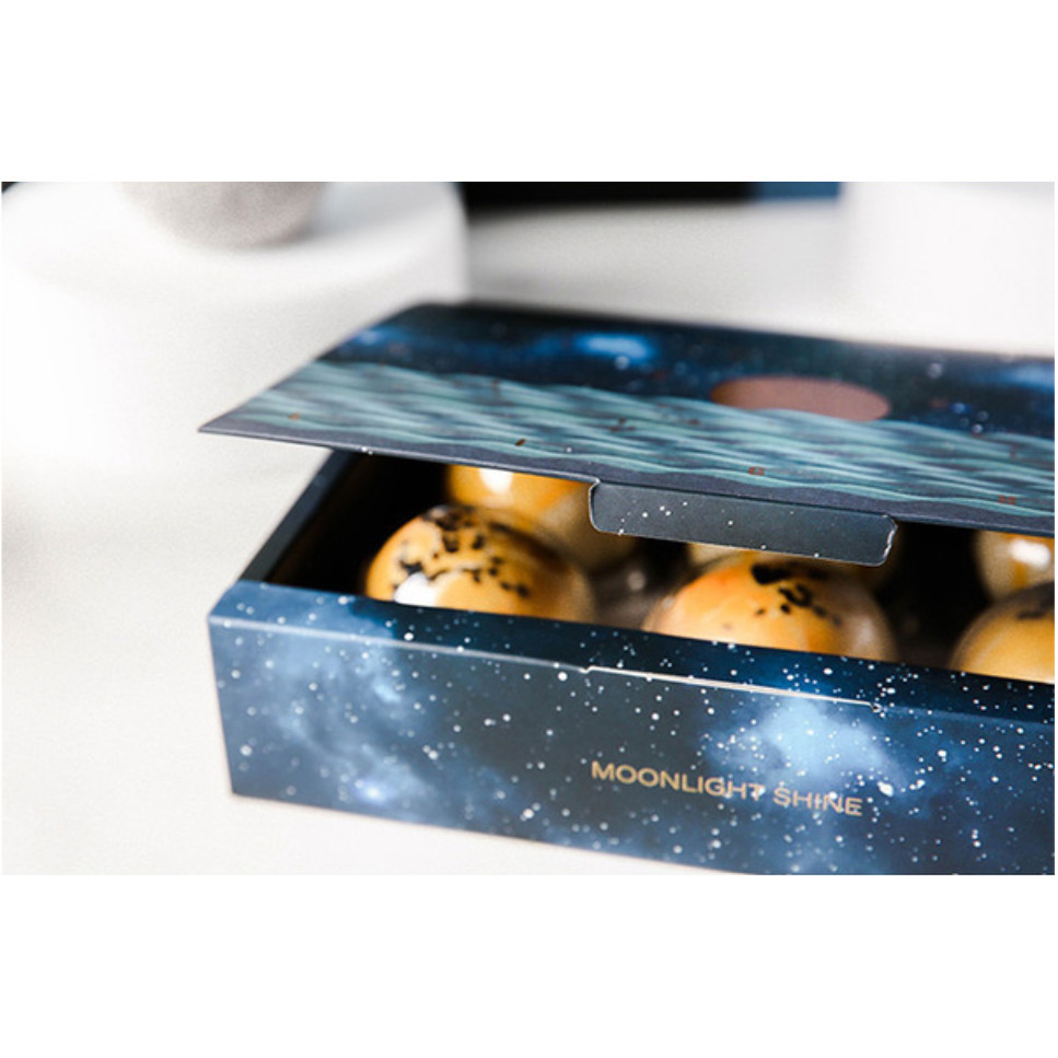 1pc Starry Sky Gold Foil Rabbit Mooncake Box Cake Chocolate Paper Box Birthday Party Gifts Packaging Boxes星空玉兔月饼盒(2988L) - Image 4