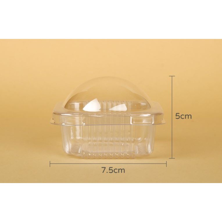 50pcs Transparent Round Snow Maiden Packaging Box Egg Yolk Crispy Plastic Mooncake Inner Tray Dessert 加厚圆形带盖月饼底托 (2999L) - Image 7