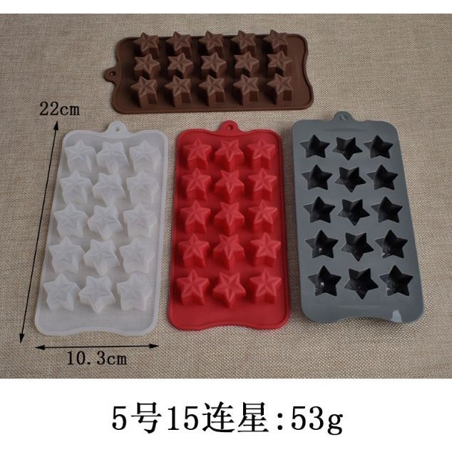 Five-pointed Star Silicone Ice Tray DIY Handmade Candy Chocolate Mold Three-dimensional Fondant Baking Shape (2943L) - Image 7