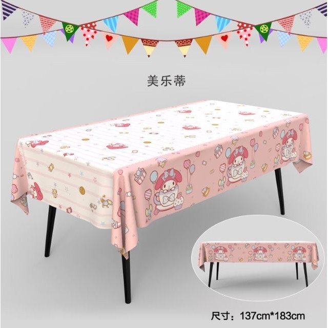 Sanrio Kuromi Super Hero Birthday Party Tablecloth Oil-proof Waterproof Atmosphere Sense Cartoon Melody Decor (2966L) - Image 14