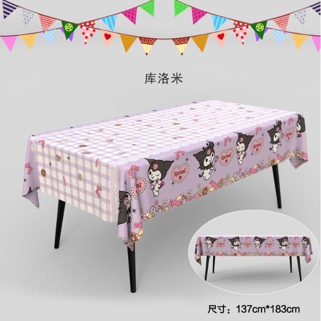 Sanrio Kuromi Super Hero Birthday Party Tablecloth Oil-proof Waterproof Atmosphere Sense Cartoon Melody Decor (2966L) - Image 8