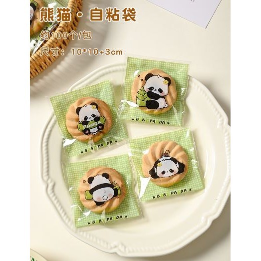 100pcs/lot Cute Panda four in one Gift OPP Bags Plastic Self-adhesive Candy Cookies Biscuits Packaging Bags Party(3020L) - Image 8