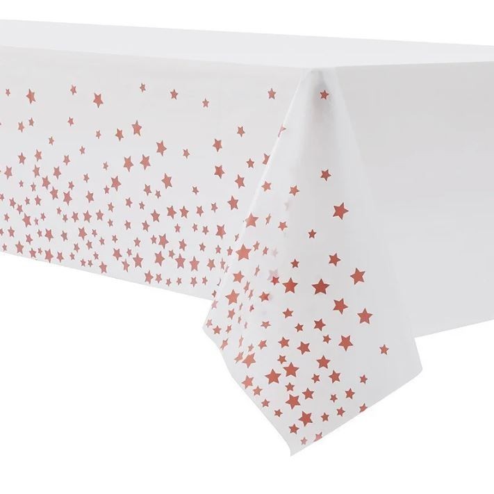 137*274cm Disposable Bronzing Five-pointed Star Tablecloth Birthday Party Wedding Decoration Cloth Outdoor (2961L) - Image 3