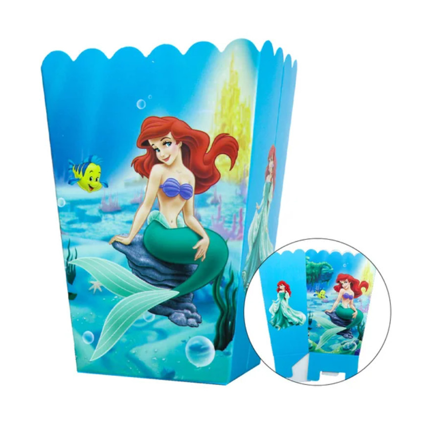 6pcs Cartoon Popcorn Box Treat Kids Birthday Cookie Box Happy Party Baby Shower Favors Popcorn Box 派对爆米花盒 (2952L) - Image 14