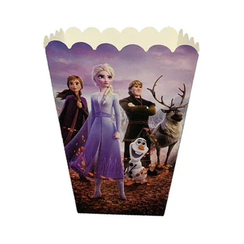 6pcs Cartoon Popcorn Box Treat Kids Birthday Cookie Box Happy Party Baby Shower Favors Popcorn Box 派对爆米花盒 (2952L) - Image 11