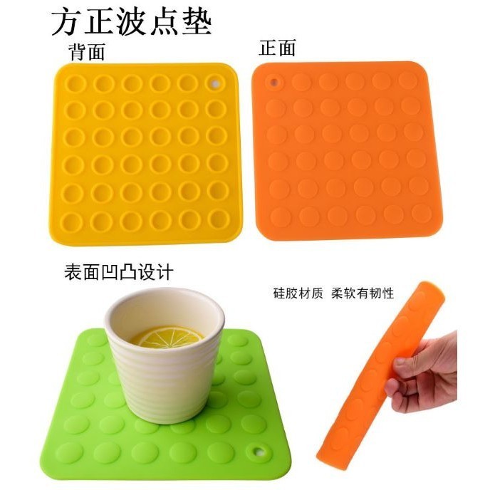 1pcs Heat Resistant Placemat Thicken Round Silicone Mat Cup Coaster Nonslip Bowl Pot Holder Table Placemat Access(2941L) - Image 3
