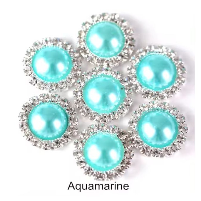 5pcs Golden Sunflower Rhinestone Crystal Pearls Brooch Buttons, Diy Special Jewelry Making Decorative 彩色太阳珍珠花心钻 (2994L) - Image 14